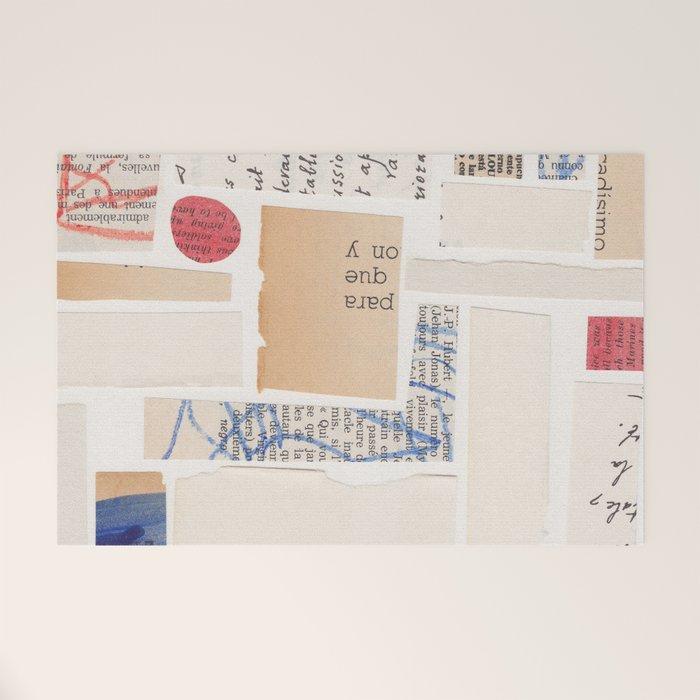 Abstract Mixed Media Collage #1 Welcome Mat Gallery Image 1