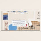 Abstract Mixed Media Collage #1 Desk Mat Gallery Image 1