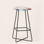 Abstract Mixed Media Collage #1 Stool Gallery Image 1