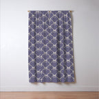 Bows & Ribbons Pattern XXXIII Neutral Lavender Purple Window Curtain Gallery Image 3
