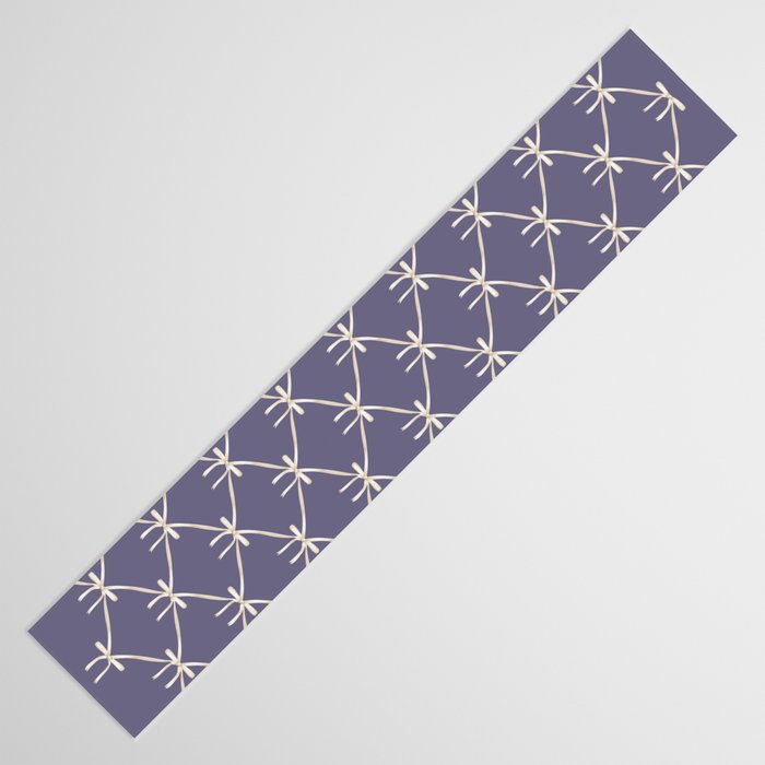 Bows & Ribbons Pattern XXXIII Neutral Lavender Purple Table Runner Gallery Image 3
