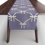 Bows & Ribbons Pattern XXXIII Neutral Lavender Purple Table Runner Gallery Image 1