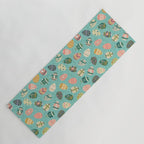 Floral Easter Eggs - Aqua Yoga Mat Gallery Image 1
