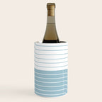 Two Tone Line Curvature XV Sky Blue Modern Arch Abstract Wine Chiller Gallery Image 1