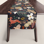 Christmas night forest ornaments Table Runner Gallery Image 1