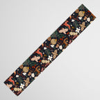 Christmas night forest ornaments Table Runner Gallery Image 3