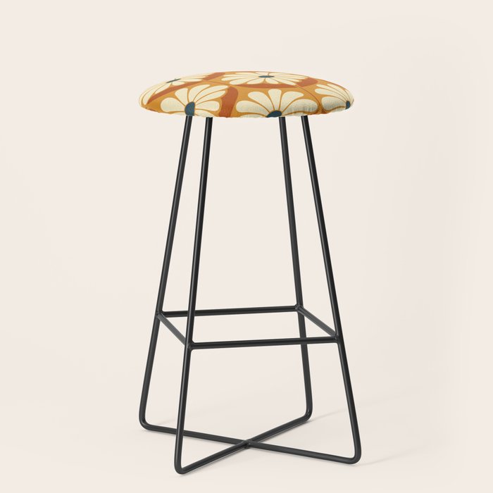 Flower Power - Retro Color Palette Stool Gallery Image 1