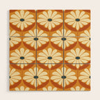 Flower Power - Retro Color Palette Wood Wall Art Gallery Image 1
