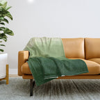 gradient landscape green Throw Blanket Gallery Image 1