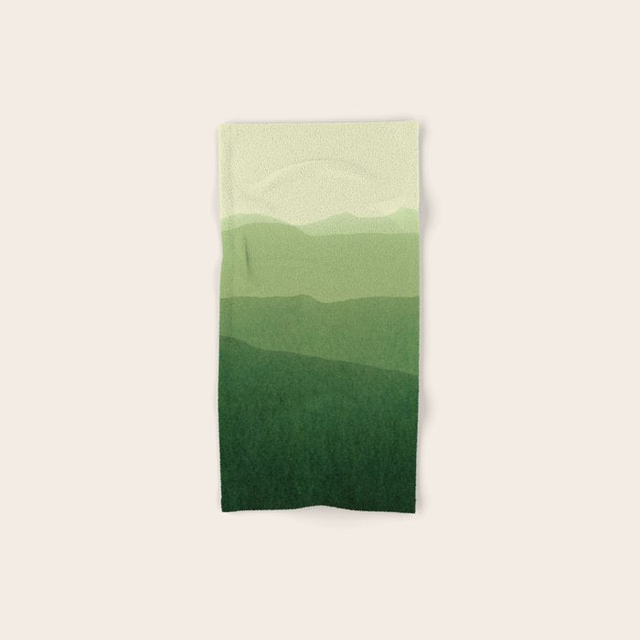 gradient landscape green Bath Towel Gallery Image 1