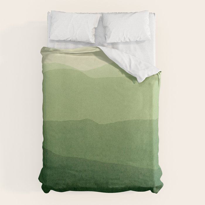 gradient landscape green Duvet Cover Gallery Image 1
