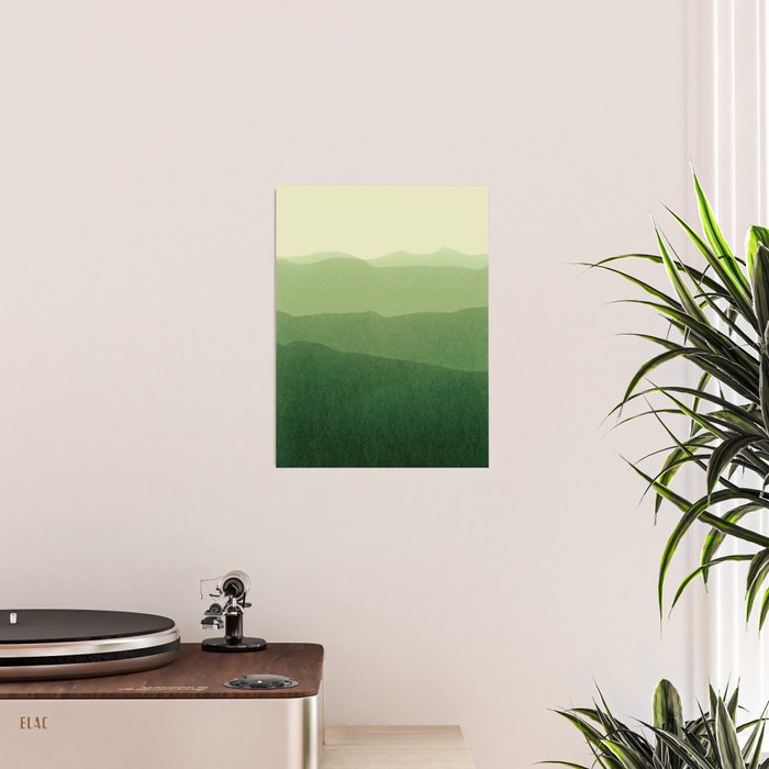 gradient landscape green Poster Gallery Image 2