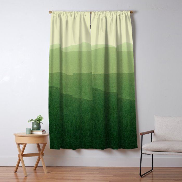 gradient landscape green Window Curtain Gallery Image 5