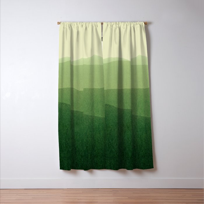 gradient landscape green Window Curtain Gallery Image 3