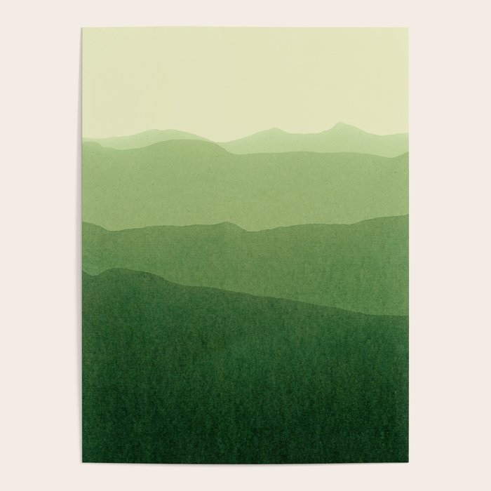 gradient landscape green Poster Gallery Image 4