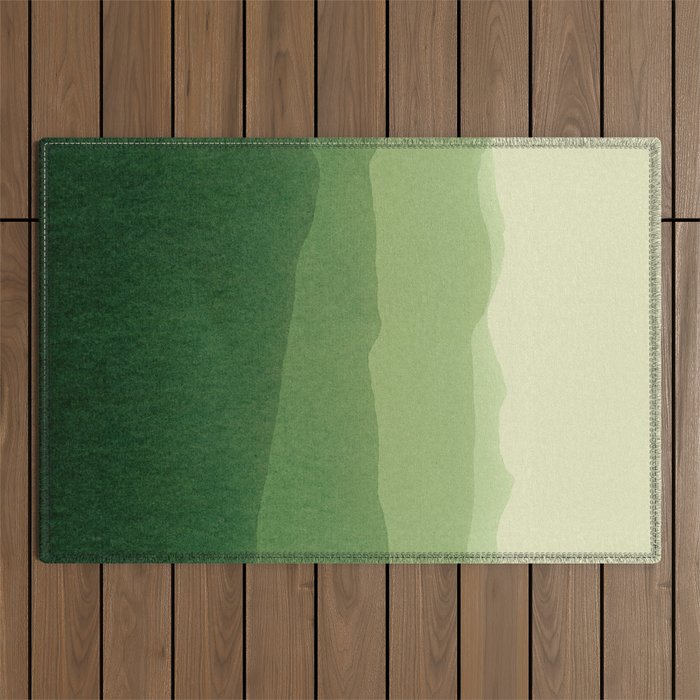 gradient landscape green Outdoor Rug Gallery Image 1