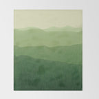 gradient landscape green Throw Blanket Gallery Image 2