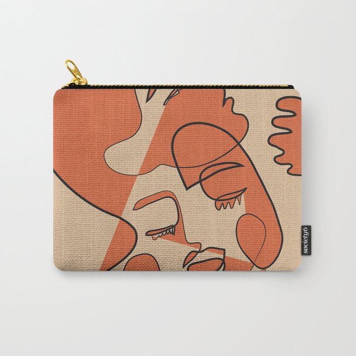 Abstract Faces 10 Carry All Pouch Gallery Image 1