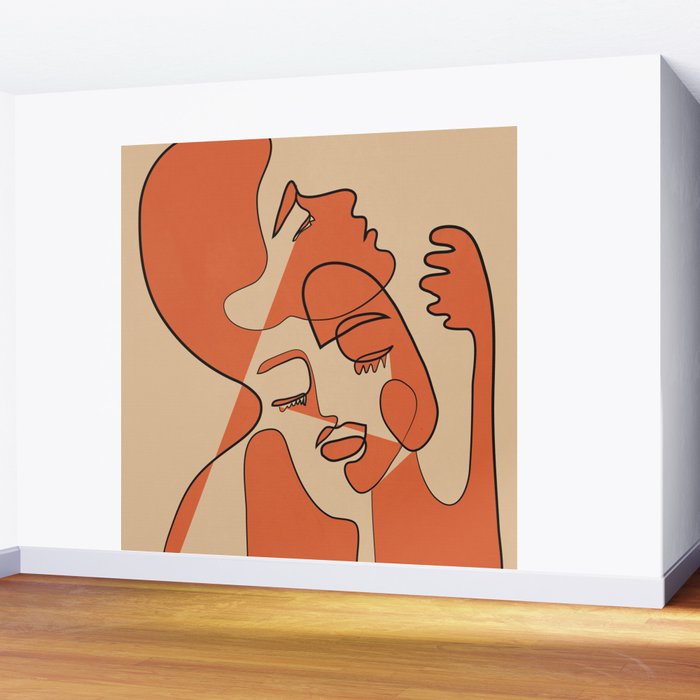 Abstract Faces 10 Wall Mural Gallery Image 2