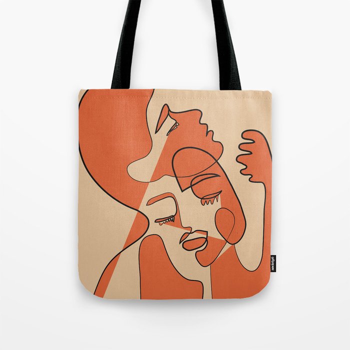 Abstract Faces 10 Tote Bag Gallery Image 1
