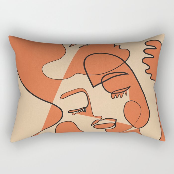Abstract Faces 10 Rectangular Pillow Gallery Image 2