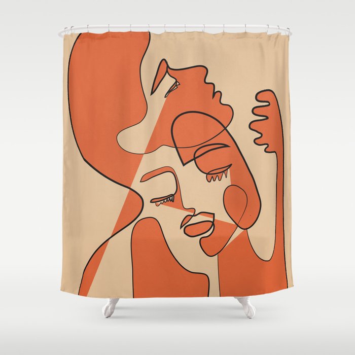 Abstract Faces 10 Shower Curtain Gallery Image 1