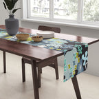 City life botanical park moonless night Table Runner Gallery Image 2