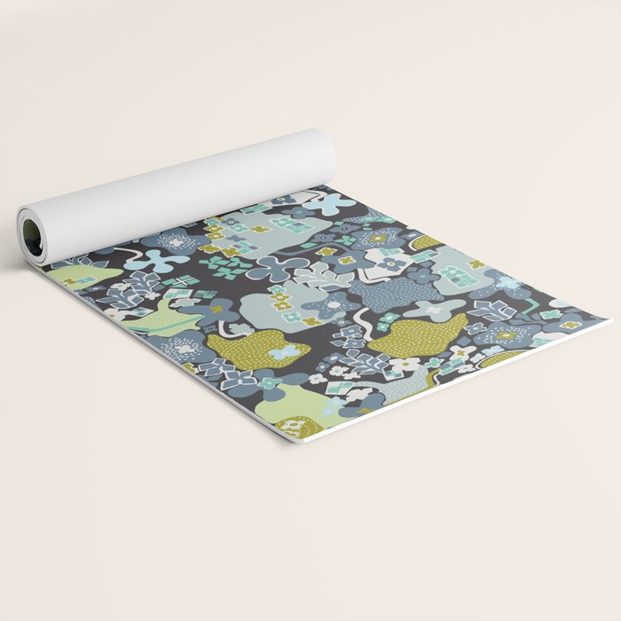 City life botanical park moonless night Yoga Mat Gallery Image 2