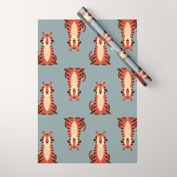 Whimsy Tiger Wrapping Paper Gallery Image 1