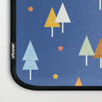 Colorful Scandinavian Christmas Trees on Blue Laptop Sleeve Gallery Image 3