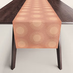 Boho Summer Sun Pattern XII Peach Table Runner Gallery Image 1