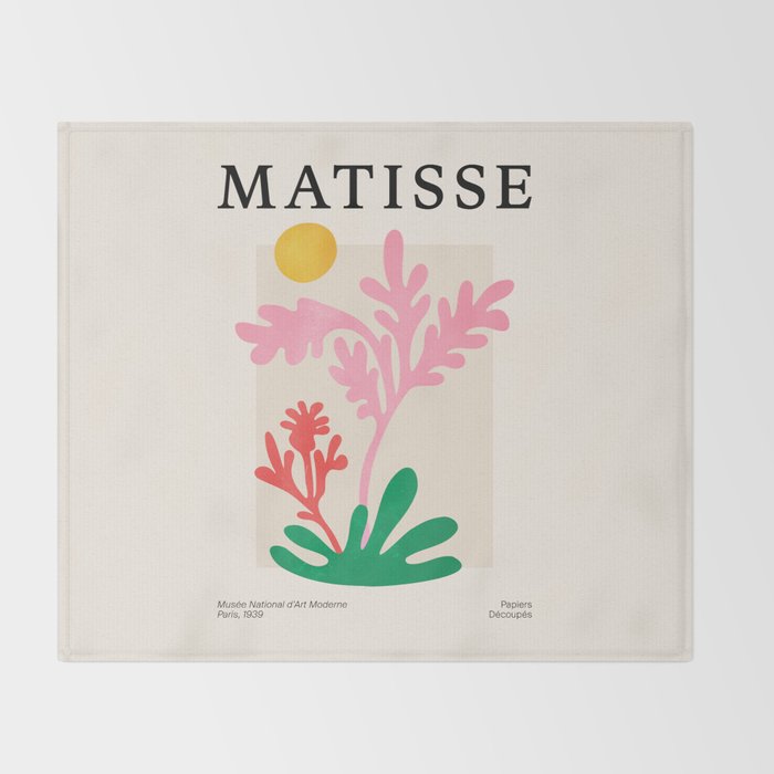 Abstract Garden: Matisse Paper Cutouts IV Throw Blanket Gallery Image 2