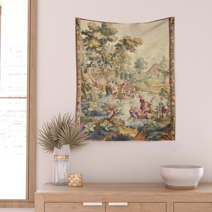 Antique Aubusson Louis XV French Tapestry Wall Tapestry Gallery Image 2