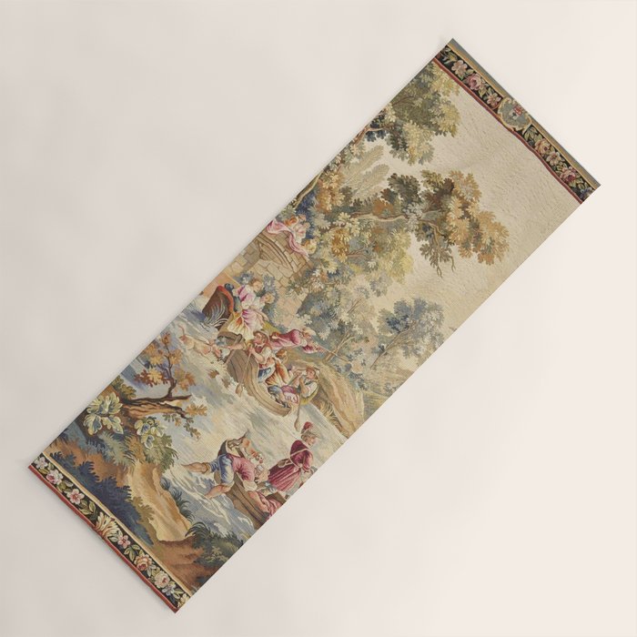 Antique Aubusson Louis XV French Tapestry Yoga Mat Gallery Image 1