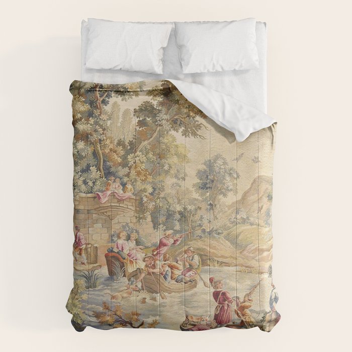 Antique Aubusson Louis XV French Tapestry Comforter Gallery Image 6