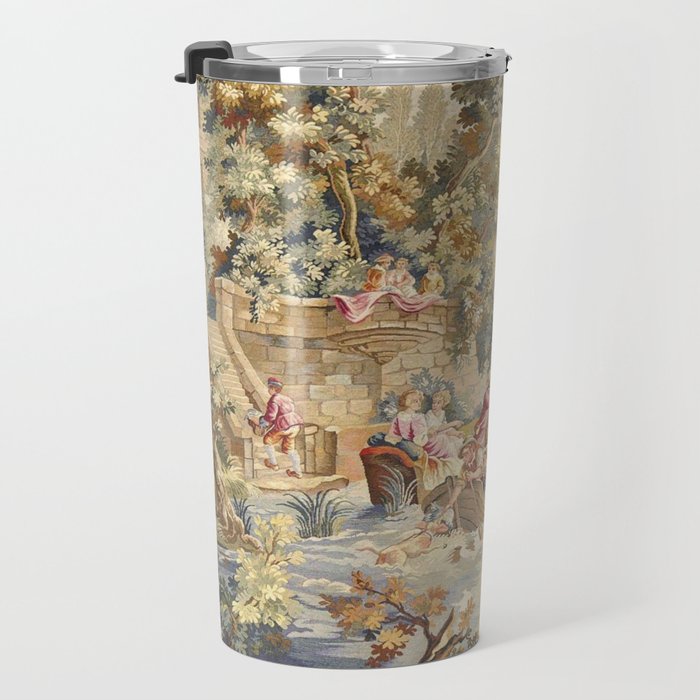 Antique Aubusson Louis XV French Tapestry Travel Mug Gallery Image 3