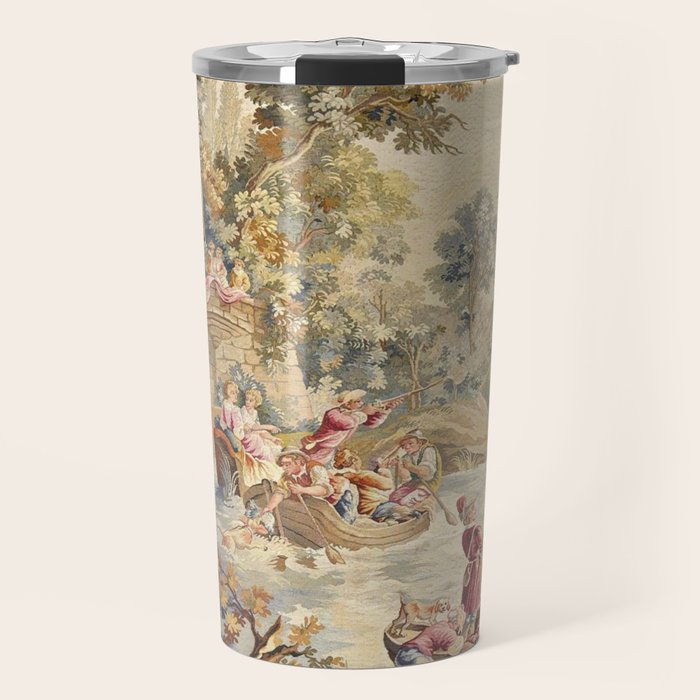 Antique Aubusson Louis XV French Tapestry Travel Mug Gallery Image 1