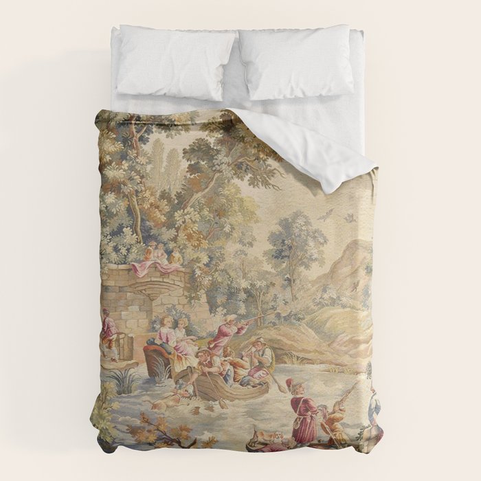 Antique Aubusson Louis XV French Tapestry Duvet Cover Gallery Image 6