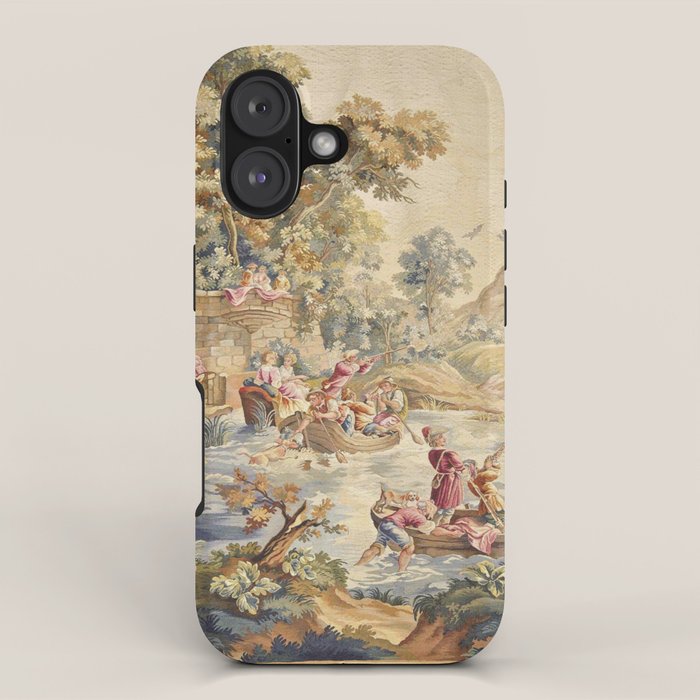 Antique Aubusson Louis XV French Tapestry iPhone Case Gallery Image 1