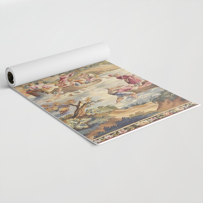 Antique Aubusson Louis XV French Tapestry Yoga Mat Gallery Image 2