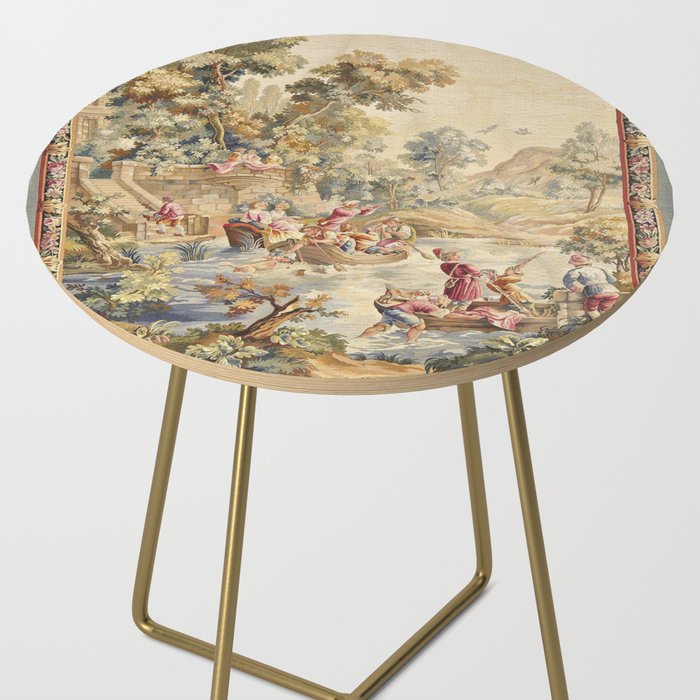 Antique Aubusson Louis XV French Tapestry Side Table Gallery Image 2