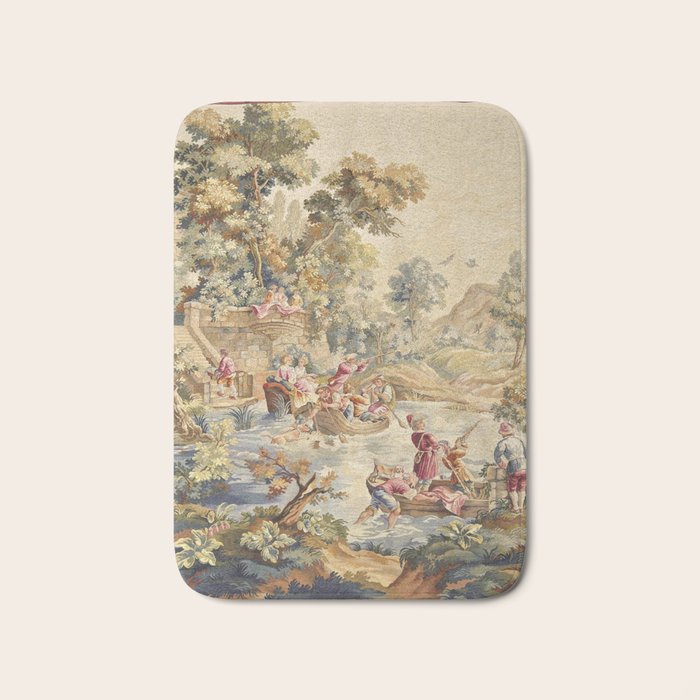 Antique Aubusson Louis XV French Tapestry Bath Mat Gallery Image 1