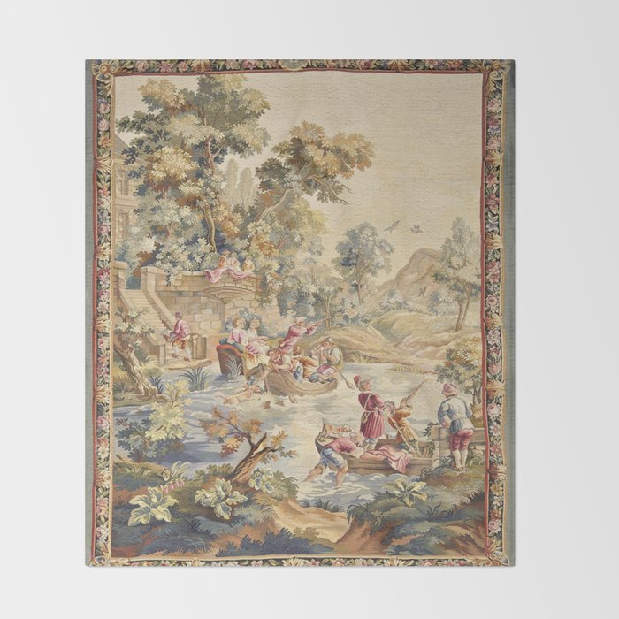 Antique Aubusson Louis XV French Tapestry Throw Blanket Gallery Image 2