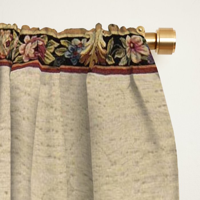 Antique Aubusson Louis XV French Tapestry Window Curtain Gallery Image 2