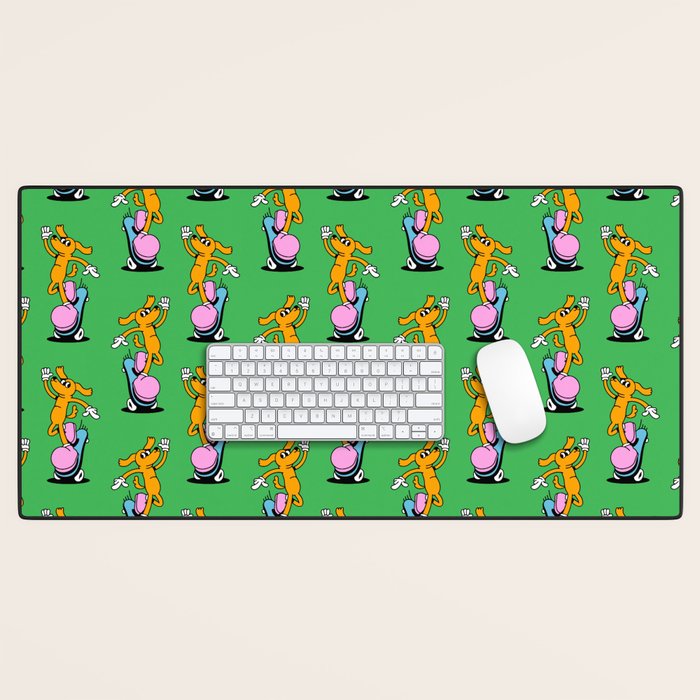 Retro dog cartoon character pattern Desk Mat Gallery Image 1