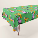 Retro dog cartoon character pattern Tablecloth Gallery Image 1