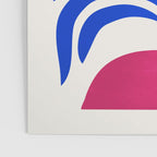 THE VASE 01: Cerise & Persian Blue Leaves Poster Gallery Image 3