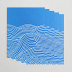 French Blue Ocean Waves Wrapping Paper Gallery Image 3