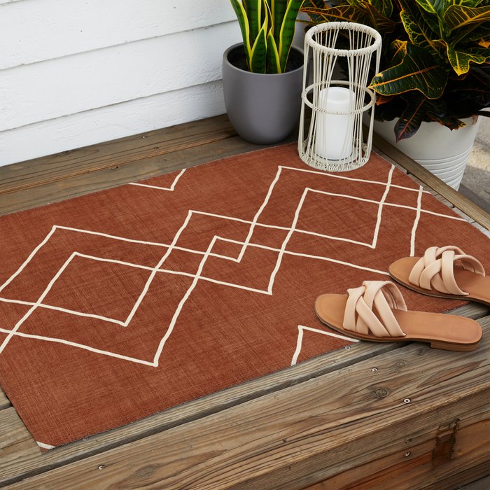 Nudo in Rust Outdoor Rug Gallery Image 2