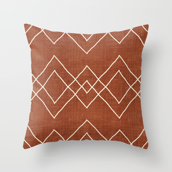 Nudo in Rust Throw Pillow Gallery Image 1